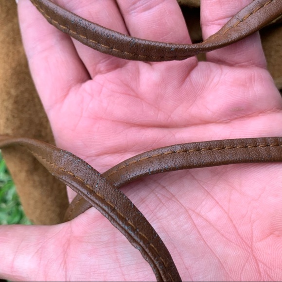 ✨🧡 Super Vintage Tan Suede Clutch Bag 🧡✨ - Picture 7 of 8